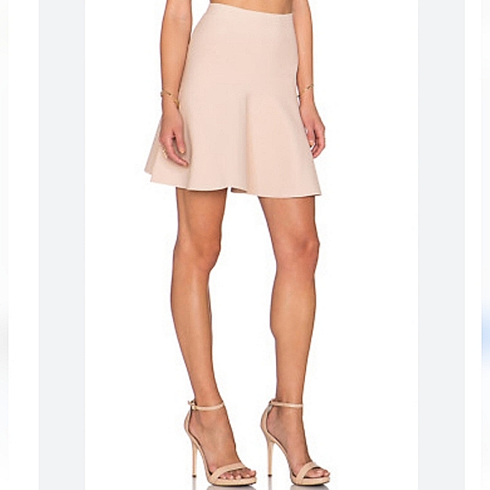 Bcbgmaxazria Amilya A-Line Flounce Knit Skirt Nwt